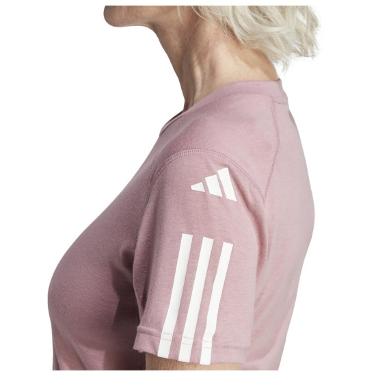 Adidas Γυναικεία κοντομάνικη μπλούζα Train-Essentials 3-Stripes Cropped Tee